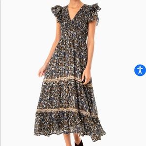 Sea New York Flutter Sleeve Maxi - multi color